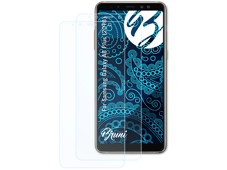 (2018)) BRUNI Samsung Galaxy A8 Schutzfolie(für Plus Basics-Clear 2x