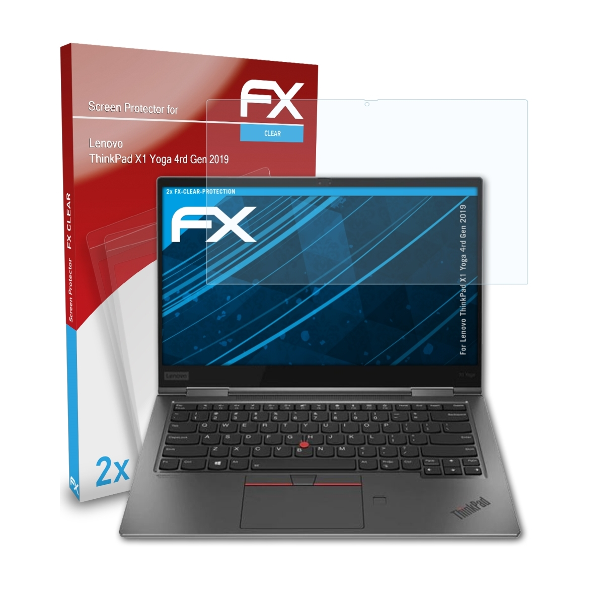 ThinkPad X1 FX-Clear Lenovo 2019)) Yoga 2x ATFOLIX Gen Displayschutz(für (4rd