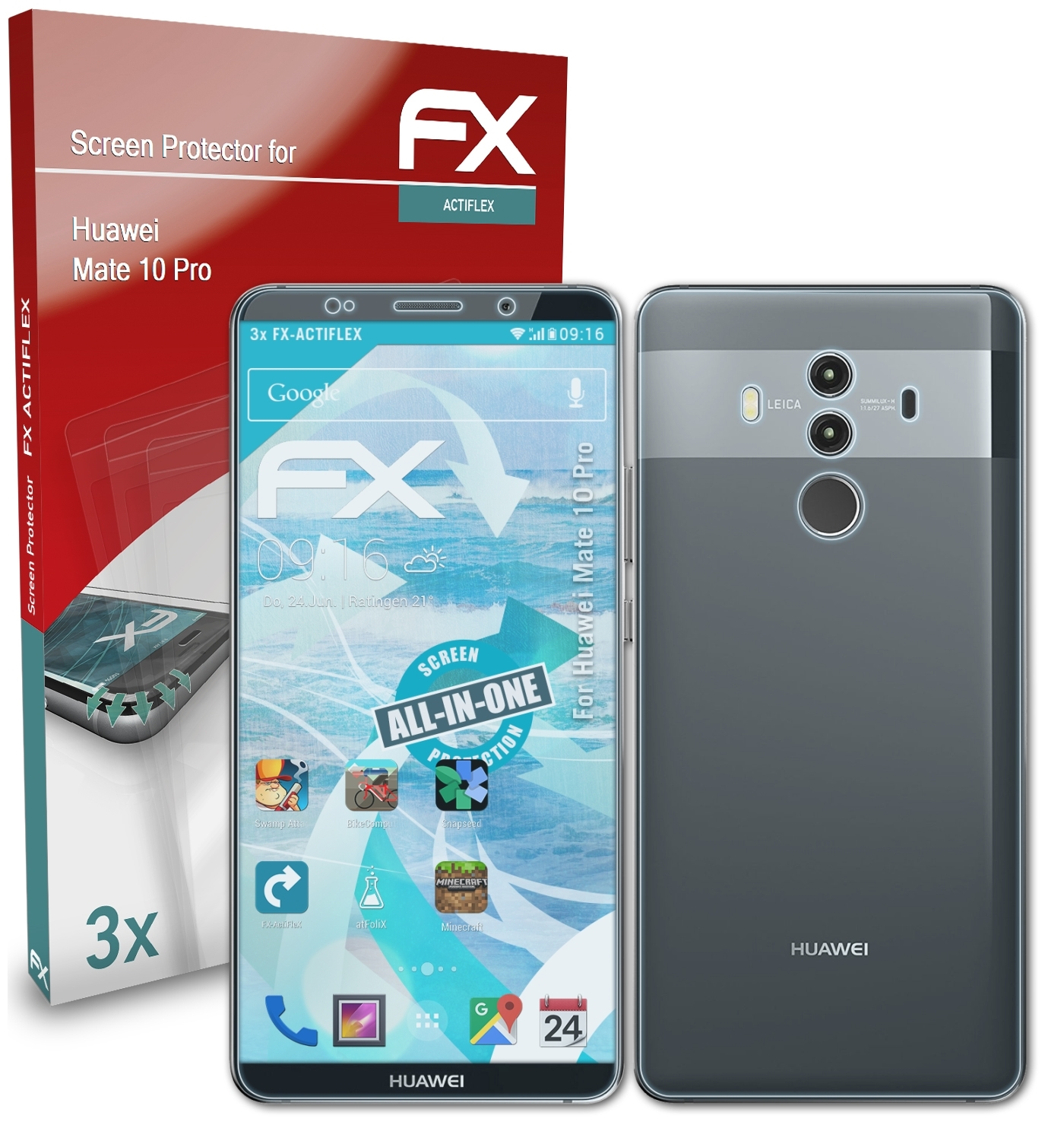 ATFOLIX 3x FX-ActiFleX Displayschutz(für 10 Mate Pro) Huawei