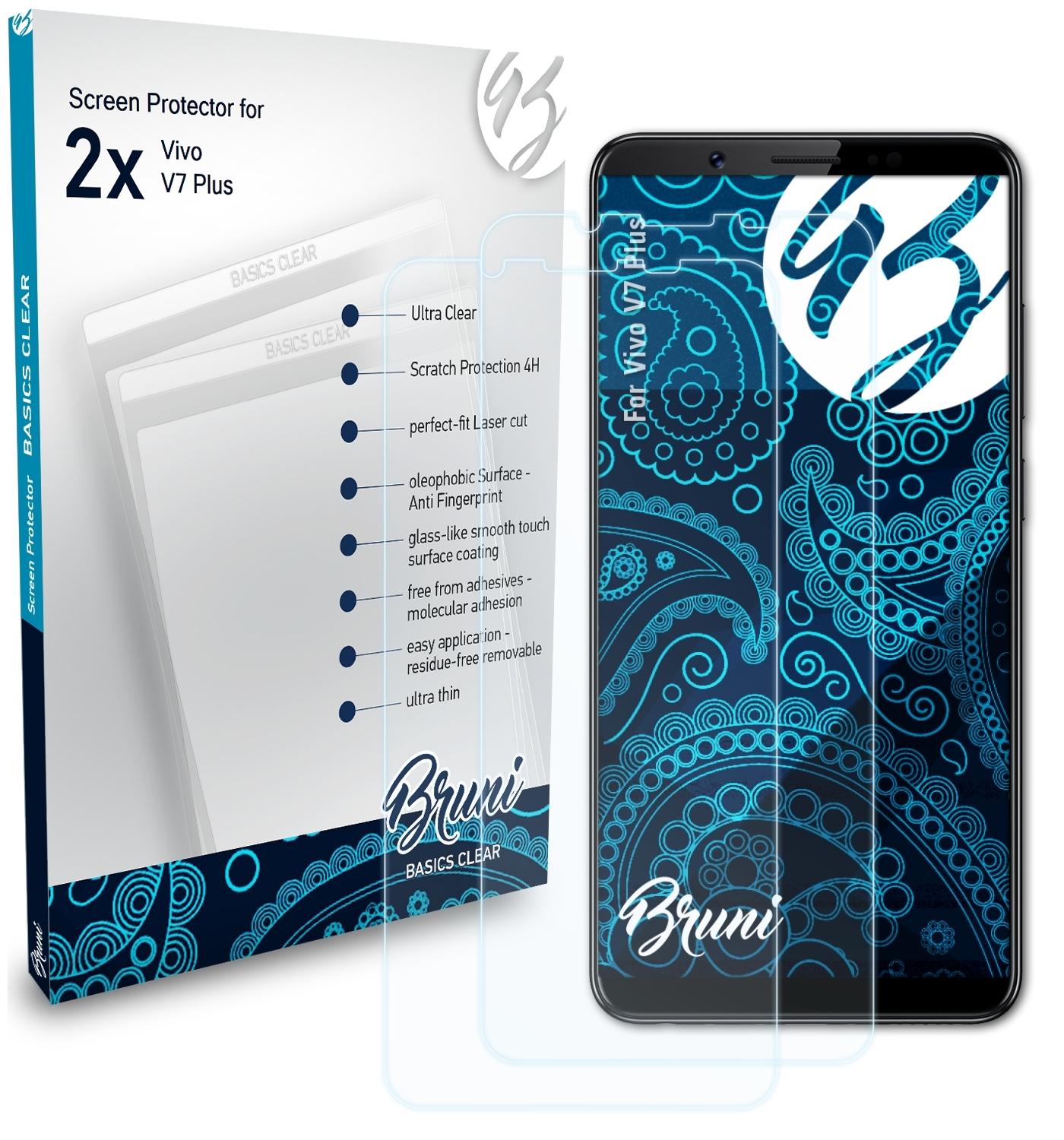 Vivo Basics-Clear V7 2x Schutzfolie(für BRUNI Plus)