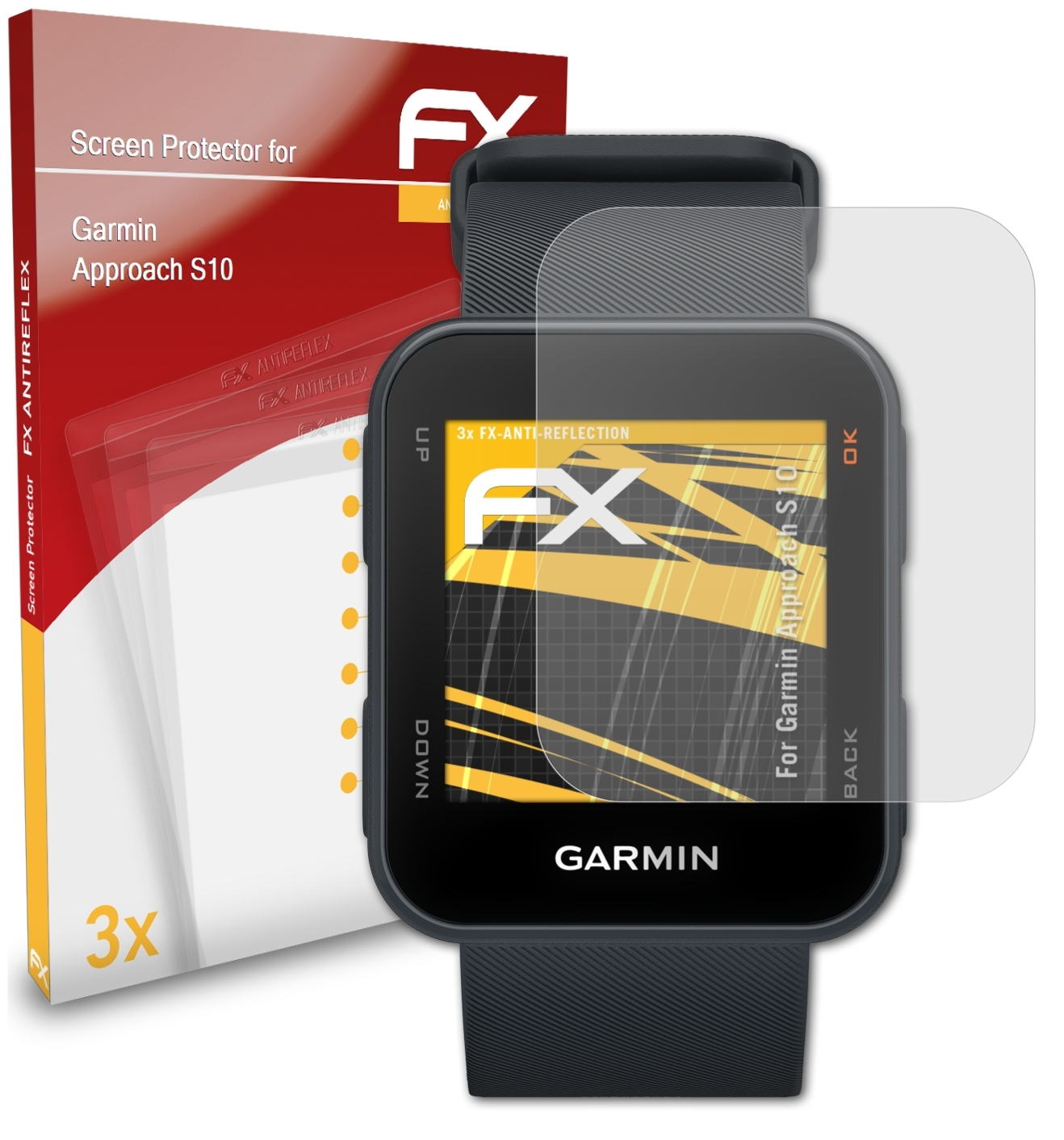 ATFOLIX 3x FX-Antireflex Displayschutz(für Garmin Approach S10)