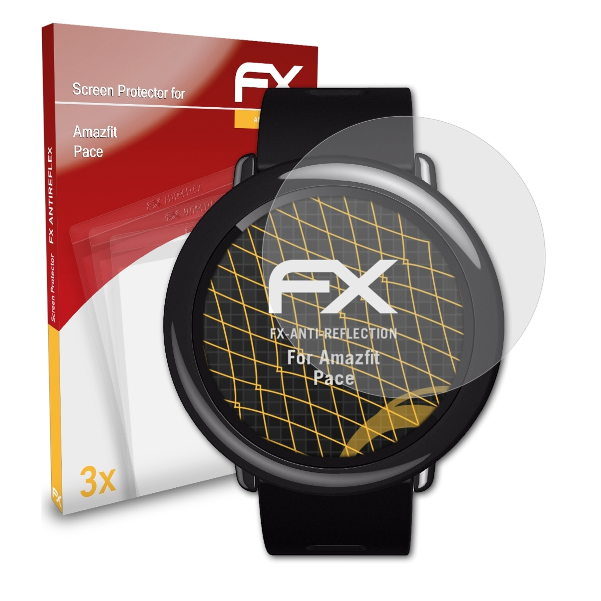 Pace) ATFOLIX 3x Displayschutz(für FX-Antireflex Amazfit