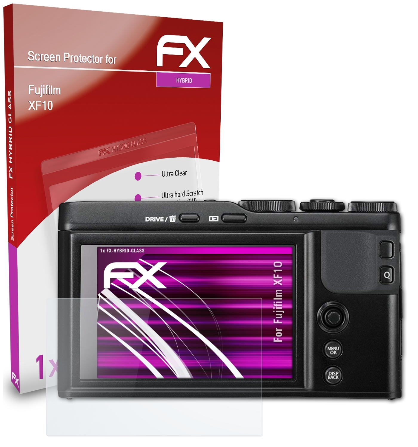 FX-Hybrid-Glass ATFOLIX Fujifilm XF10) Schutzglas(für
