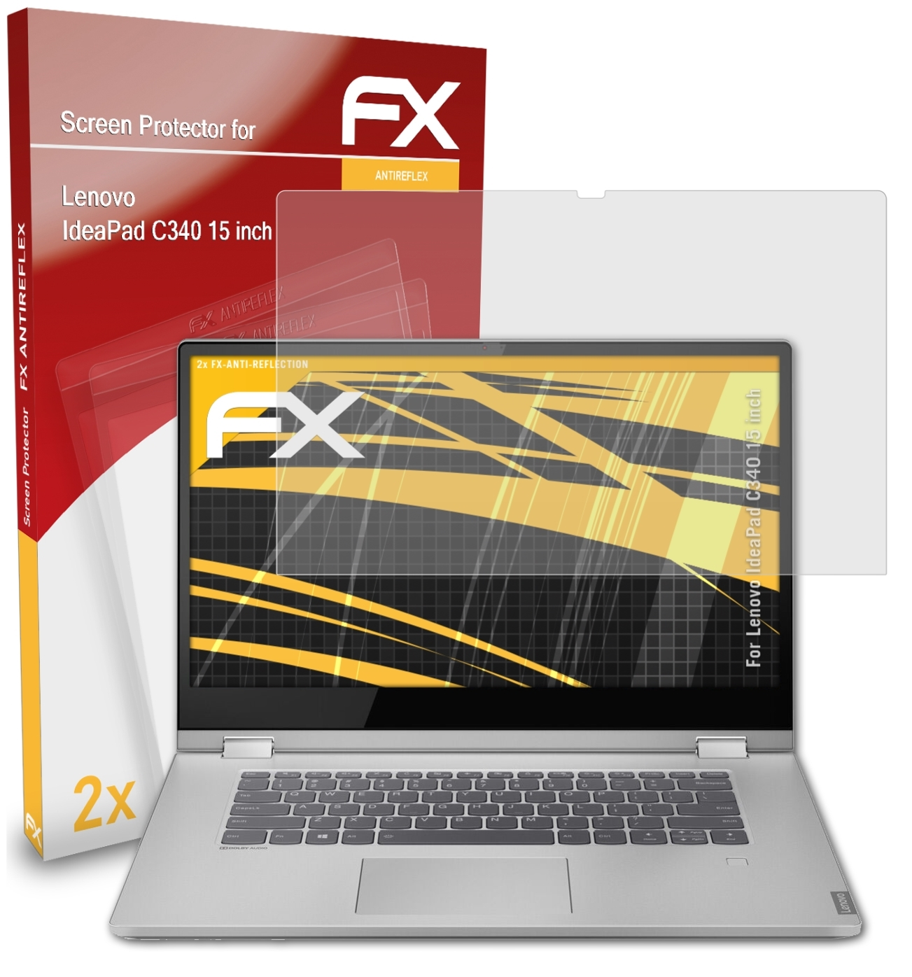 Displayschutz(für (15 FX-Antireflex 2x ATFOLIX Lenovo C340 inch)) IdeaPad