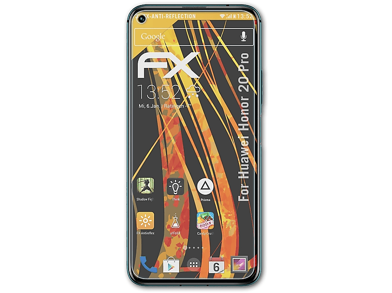 ATFOLIX 3x FX-Antireflex Displayschutz(für Huawei Honor 20 Pro)