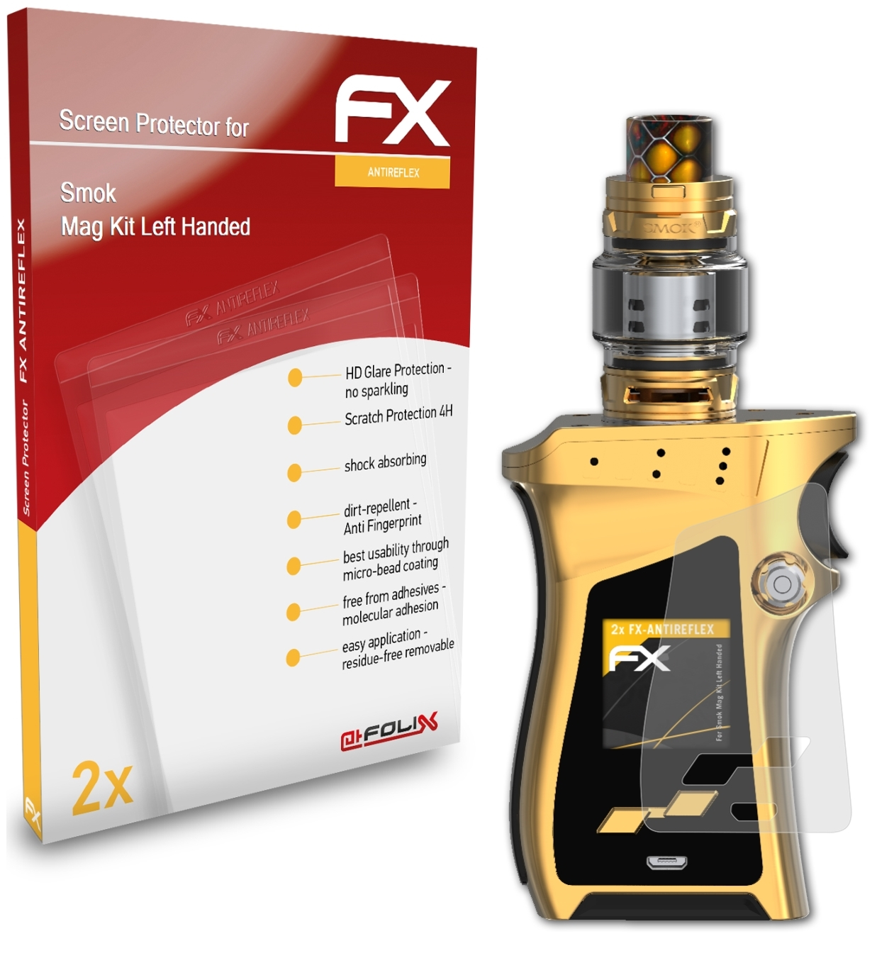 ATFOLIX 2x FX-Antireflex Displayschutz(für Handed)) (Left Mag Smok Kit