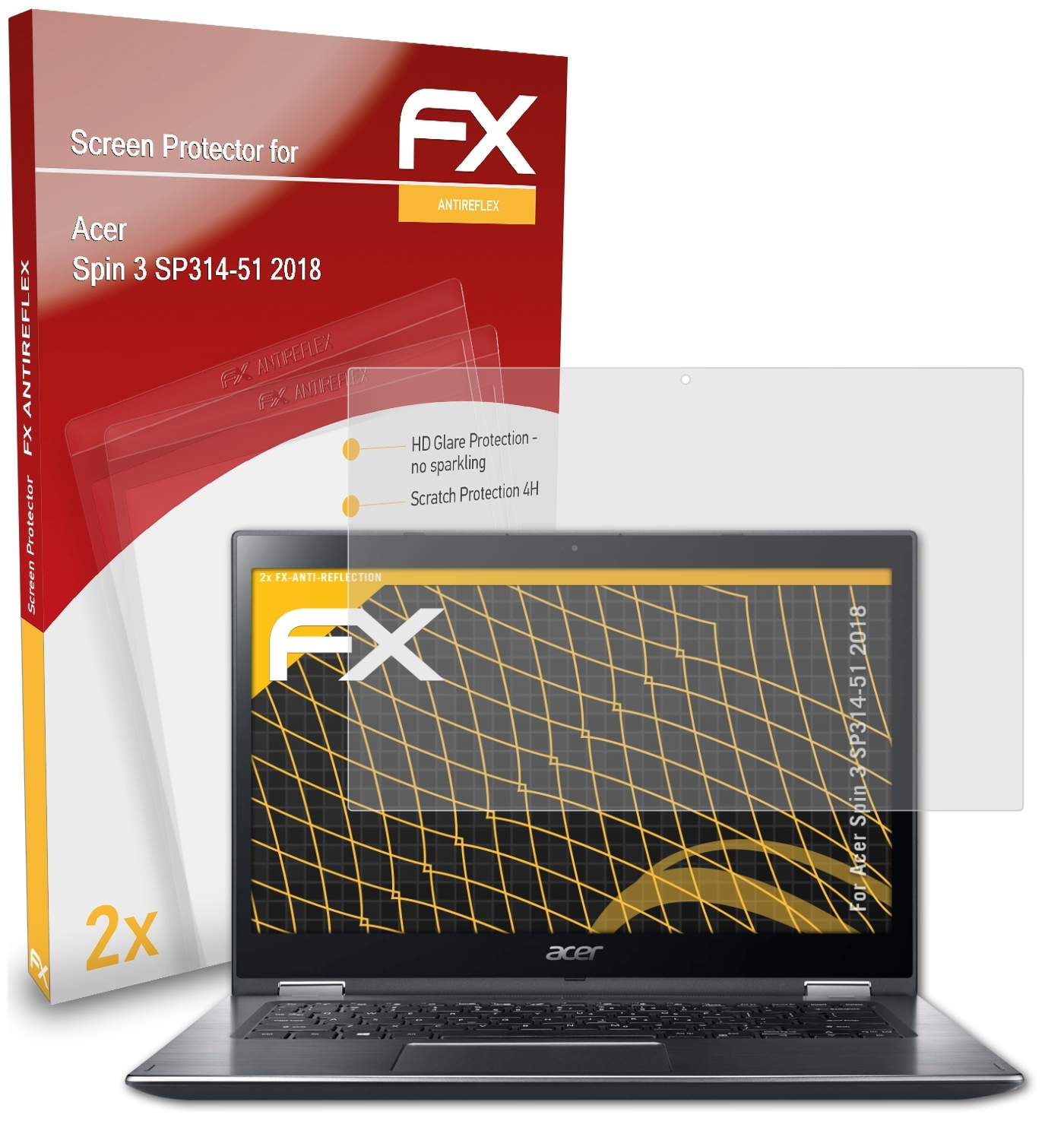 2x FX-Antireflex ATFOLIX SP314-51 Displayschutz(für (2018)) Acer 3 Spin