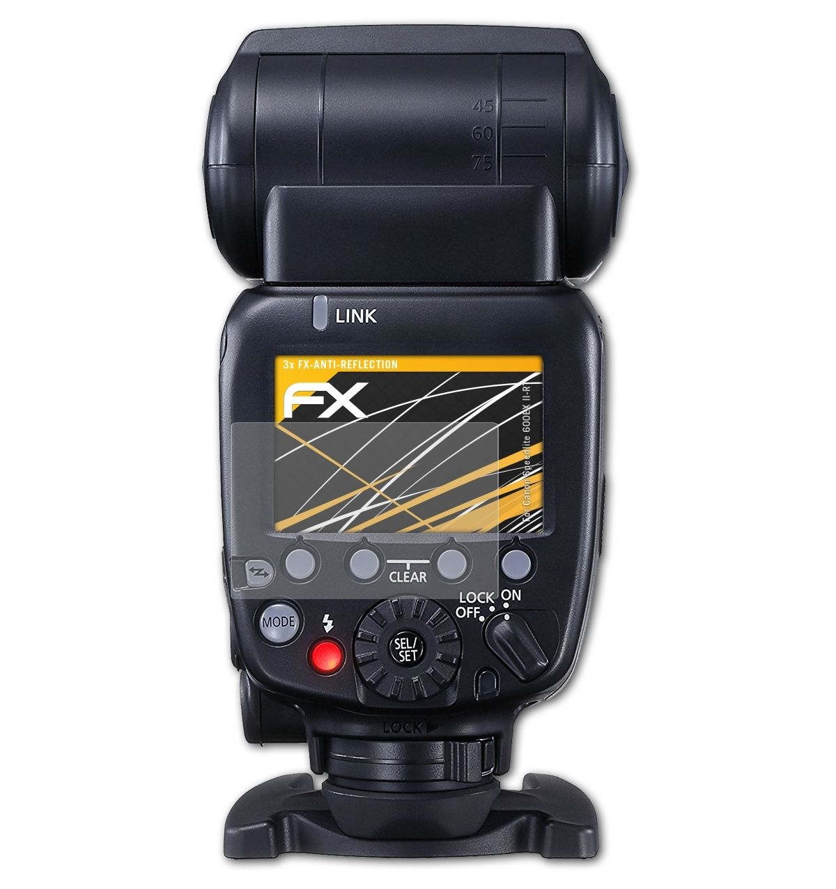 ATFOLIX 3x FX-Antireflex Displayschutz(für 600EX II-RT) Speedlite Canon