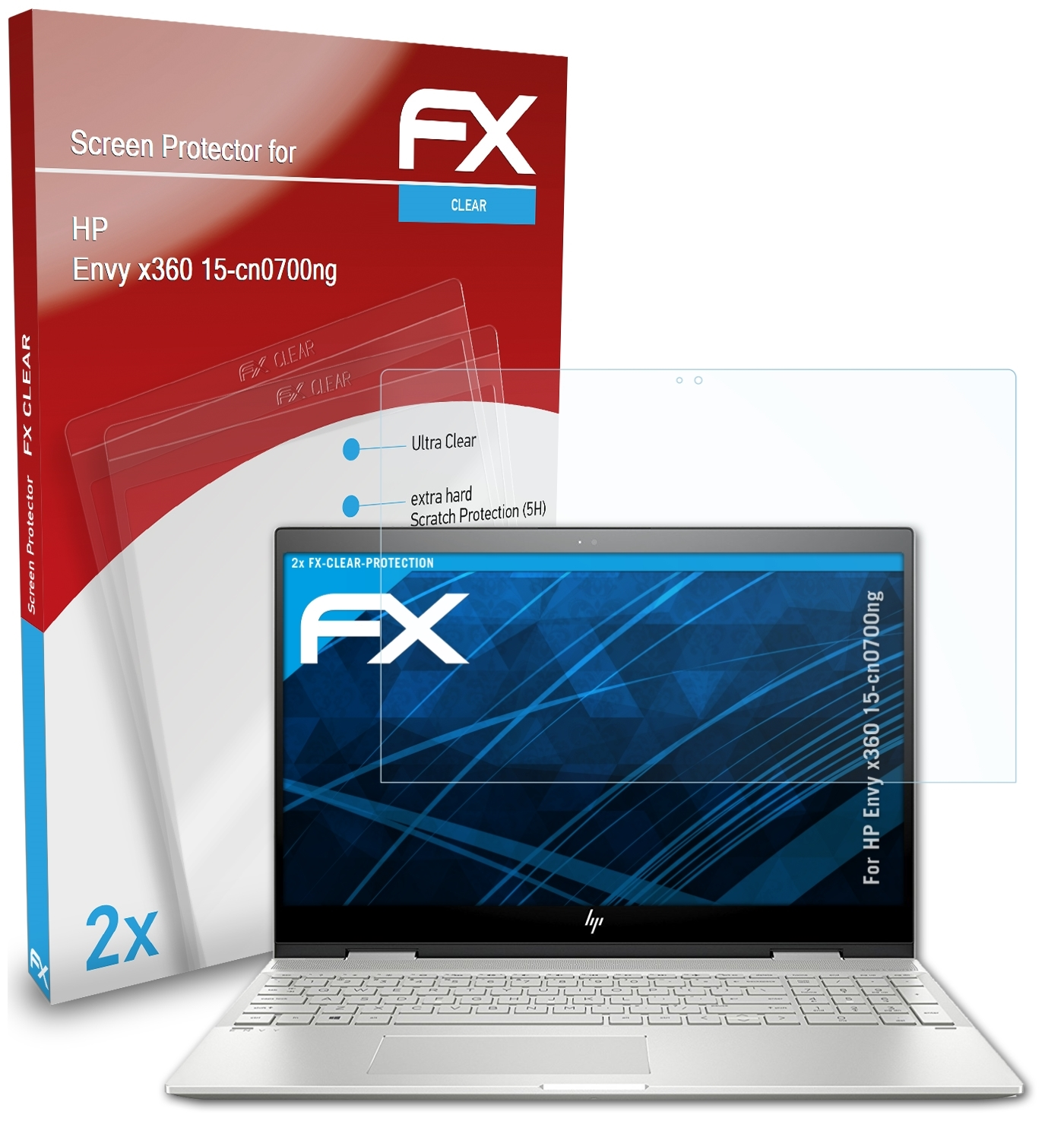 15-cn0700ng) HP Envy FX-Clear ATFOLIX 2x Displayschutz(für x360