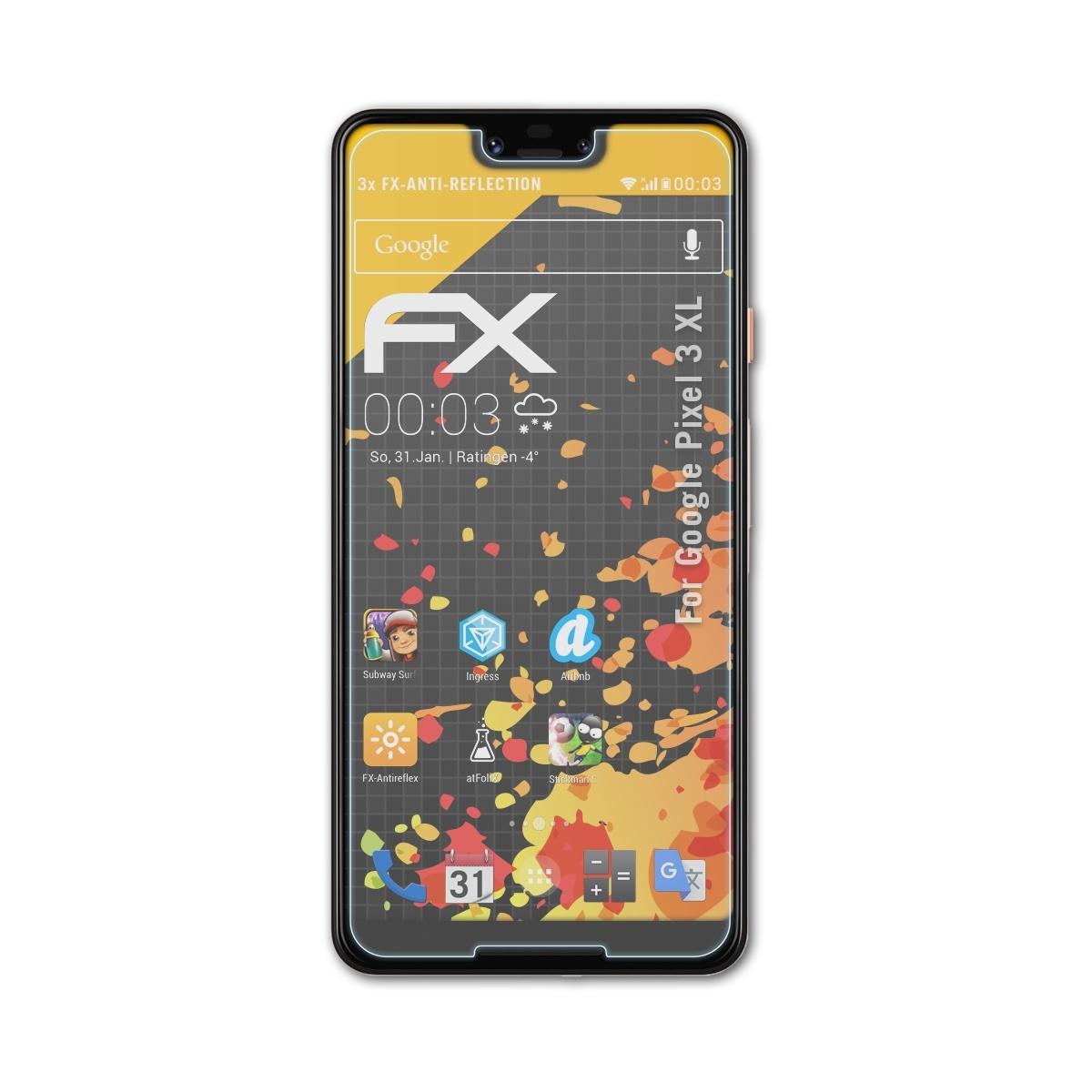 ATFOLIX 3x FX-Antireflex Displayschutz(für XL) Google 3 Pixel