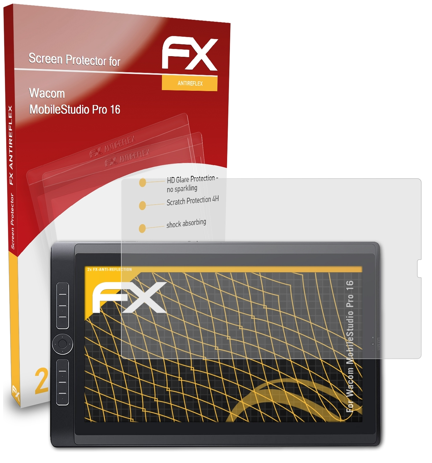 MobileStudio ATFOLIX Pro Wacom Displayschutz(für 2x 16) FX-Antireflex