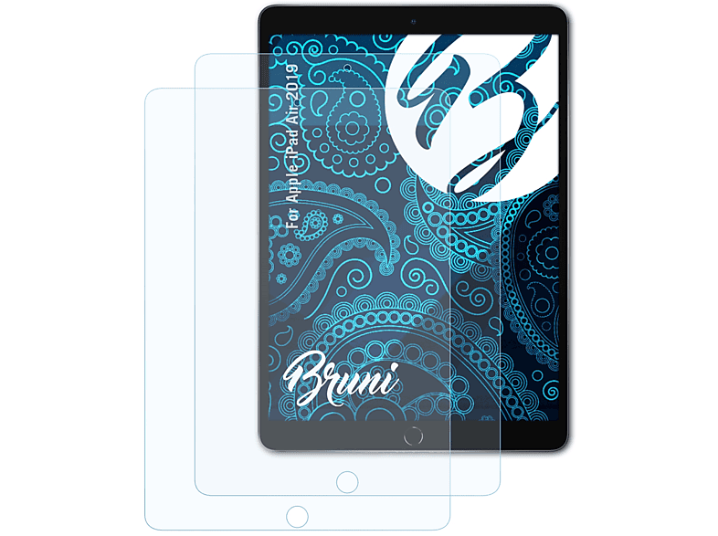 BRUNI 2x Basics-Clear Schutzfolie(für Apple iPad Air (2019))