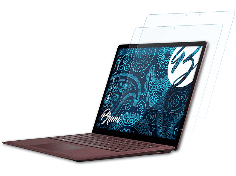 2) BRUNI Microsoft Basics-Clear Surface Laptop 2x Schutzfolie(für