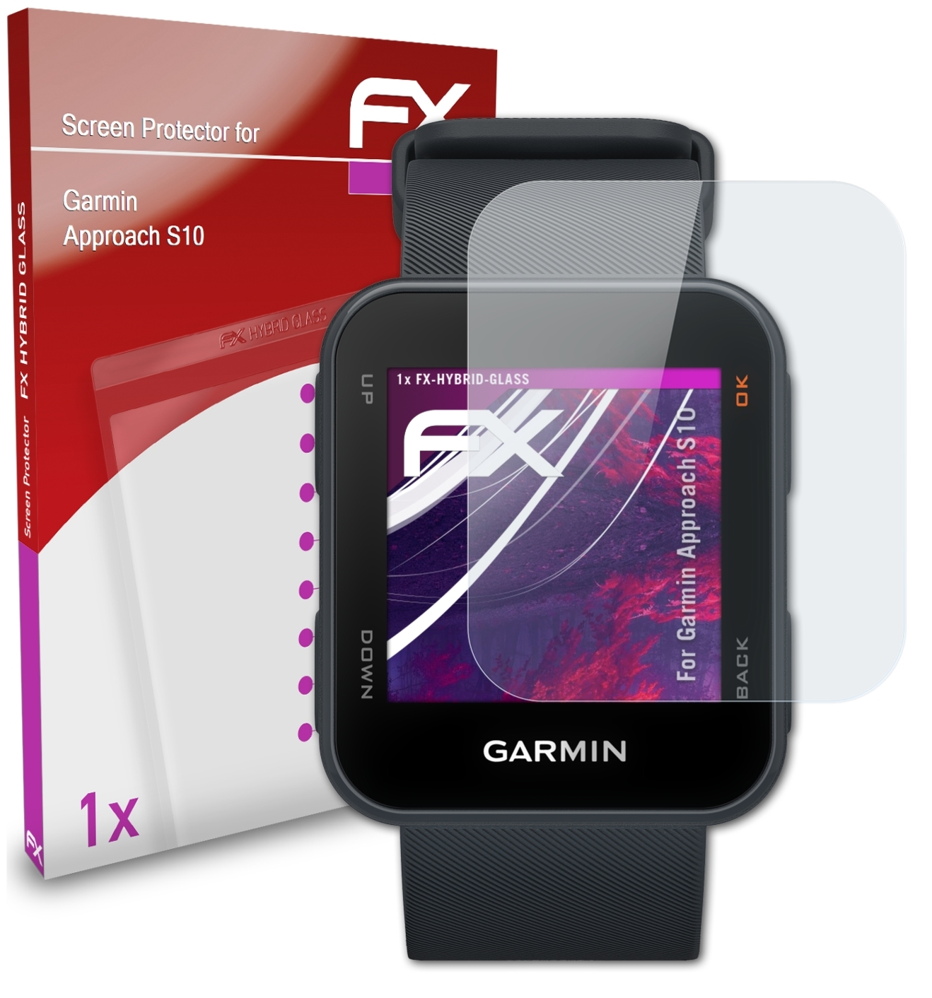 Garmin Approach Schutzglas(für ATFOLIX FX-Hybrid-Glass S10)
