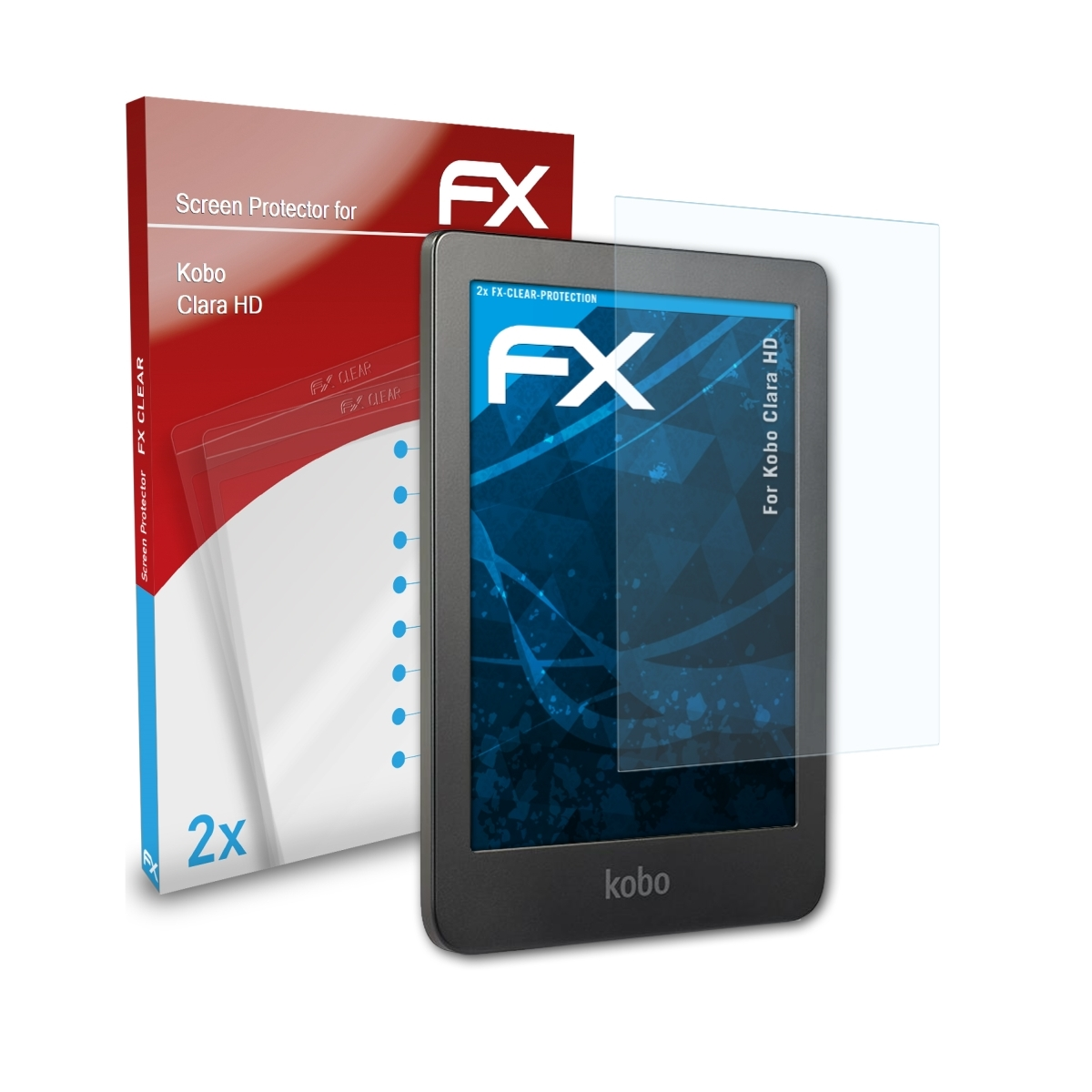 ATFOLIX 2x FX-Clear Displayschutz(für Kobo Clara HD)