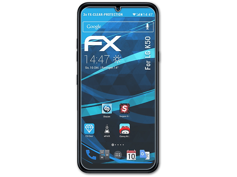 ATFOLIX 3x FX-Clear Displayschutz(für LG K50) | Displayschutzfolien & Gläser