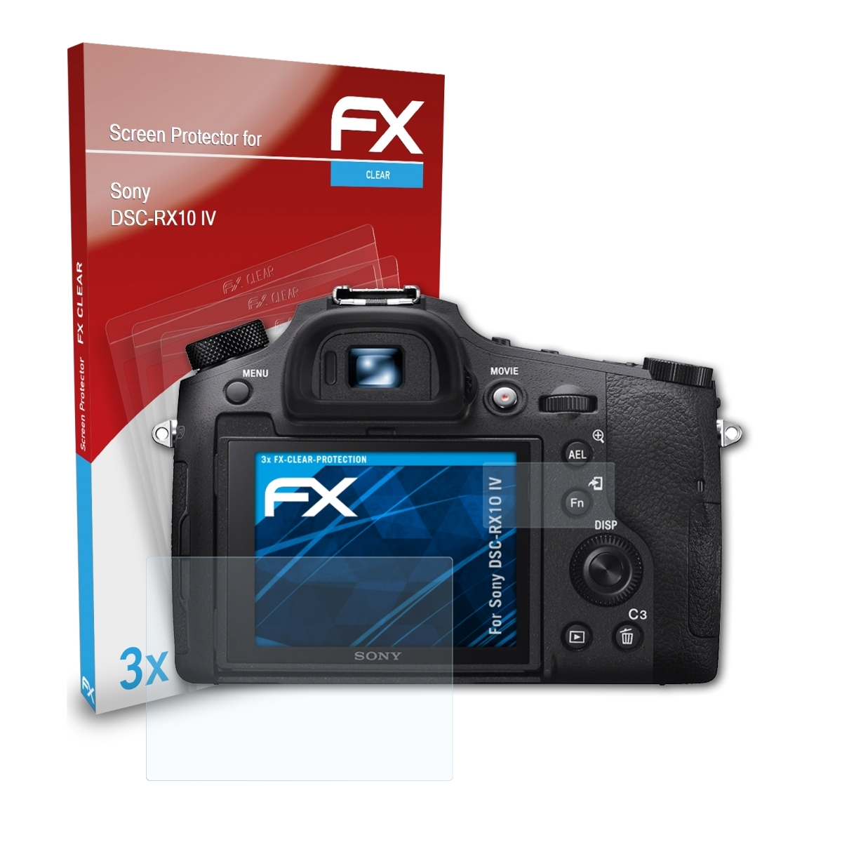 ATFOLIX 3x FX-Clear Displayschutz(für Sony IV) DSC-RX10