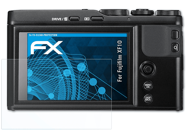 ATFOLIX 3x FX-Clear XF10) Fujifilm Displayschutz(für