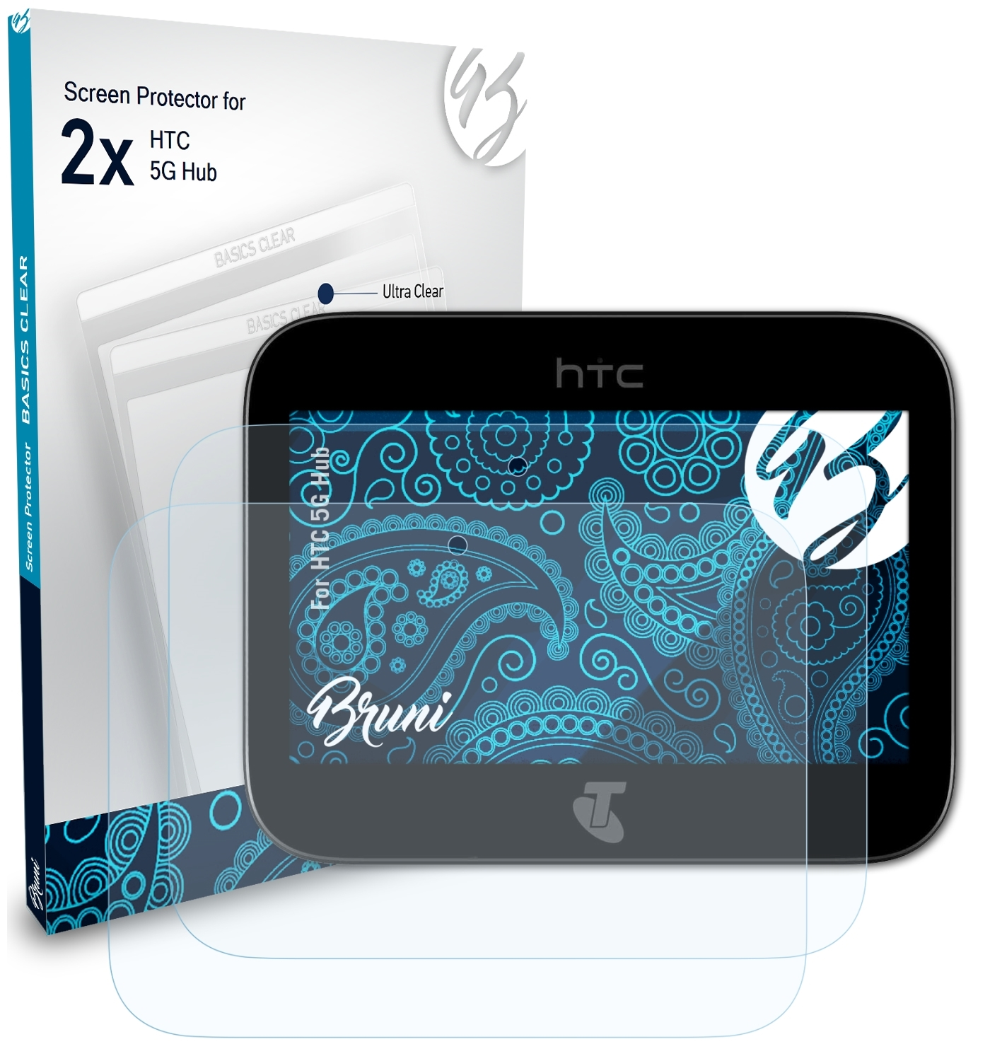 Hub) 2x 5G Basics-Clear Schutzfolie(für HTC BRUNI
