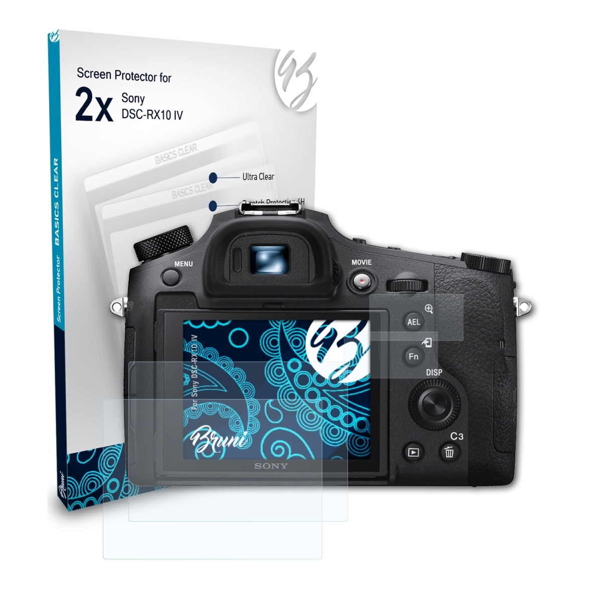 Basics-Clear BRUNI Sony IV) Schutzfolie(für 2x DSC-RX10