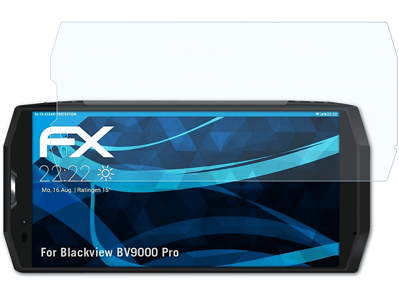 Blackview Displayschutz(für ATFOLIX 3x Pro) FX-Clear BV9000