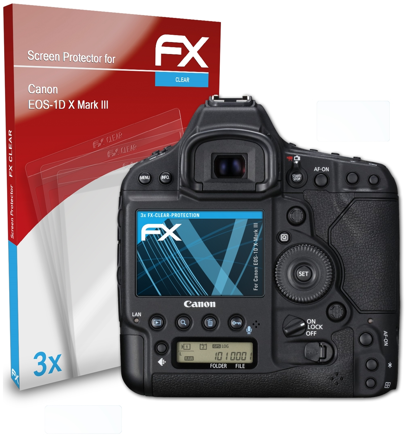 ATFOLIX 3x FX-Clear Mark Canon X EOS-1D III) Displayschutz(für
