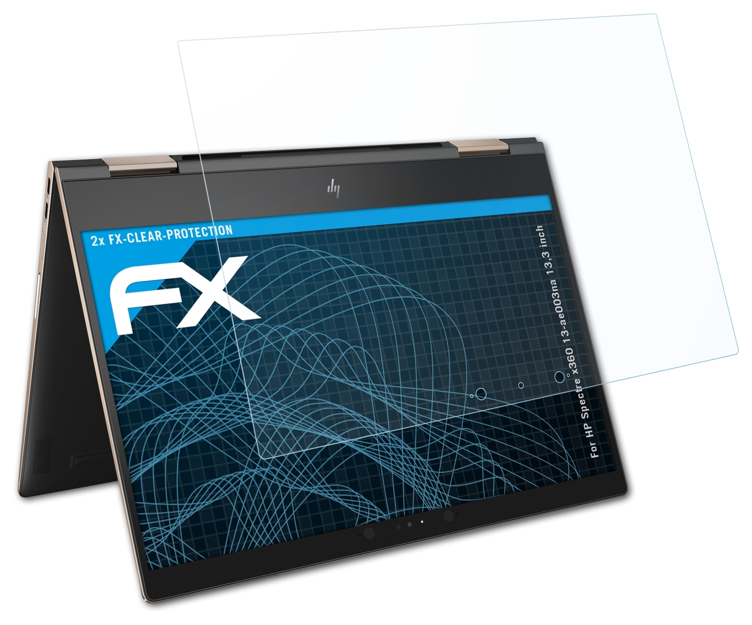 Displayschutz(für 2x inch)) HP 13-ae003na ATFOLIX x360 Spectre FX-Clear (13,3