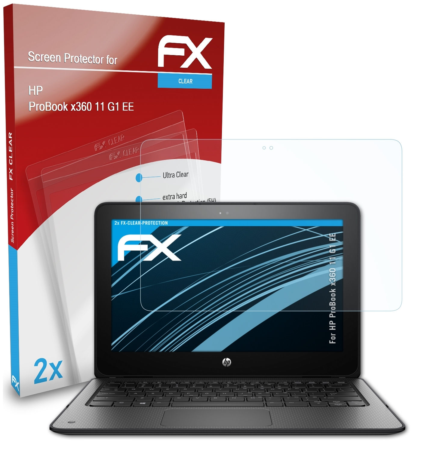 x360 2x Displayschutz(für EE) FX-Clear ATFOLIX ProBook HP 11 G1
