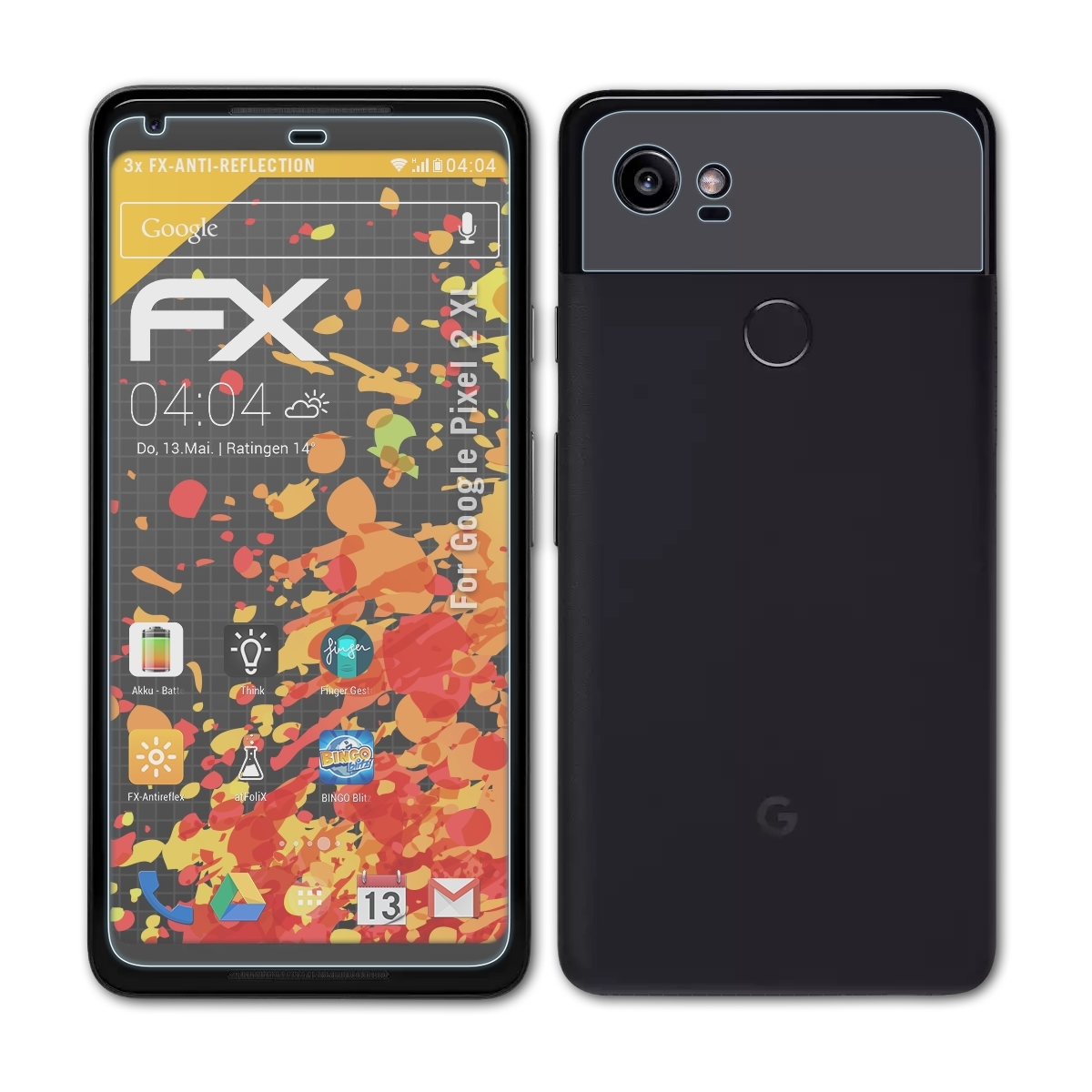 3x ATFOLIX XL) Displayschutz(für FX-Antireflex Pixel 2 Google
