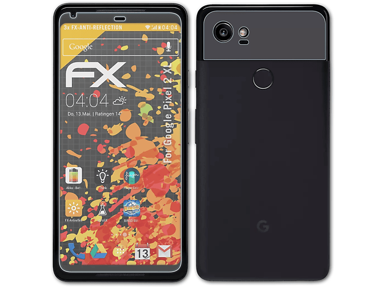 ATFOLIX 3x FX-Antireflex XL) 2 Displayschutz(für Pixel Google