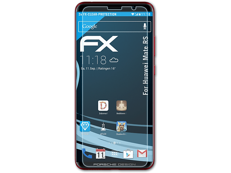 RS) ATFOLIX 3x Displayschutz(für Mate Huawei FX-Clear