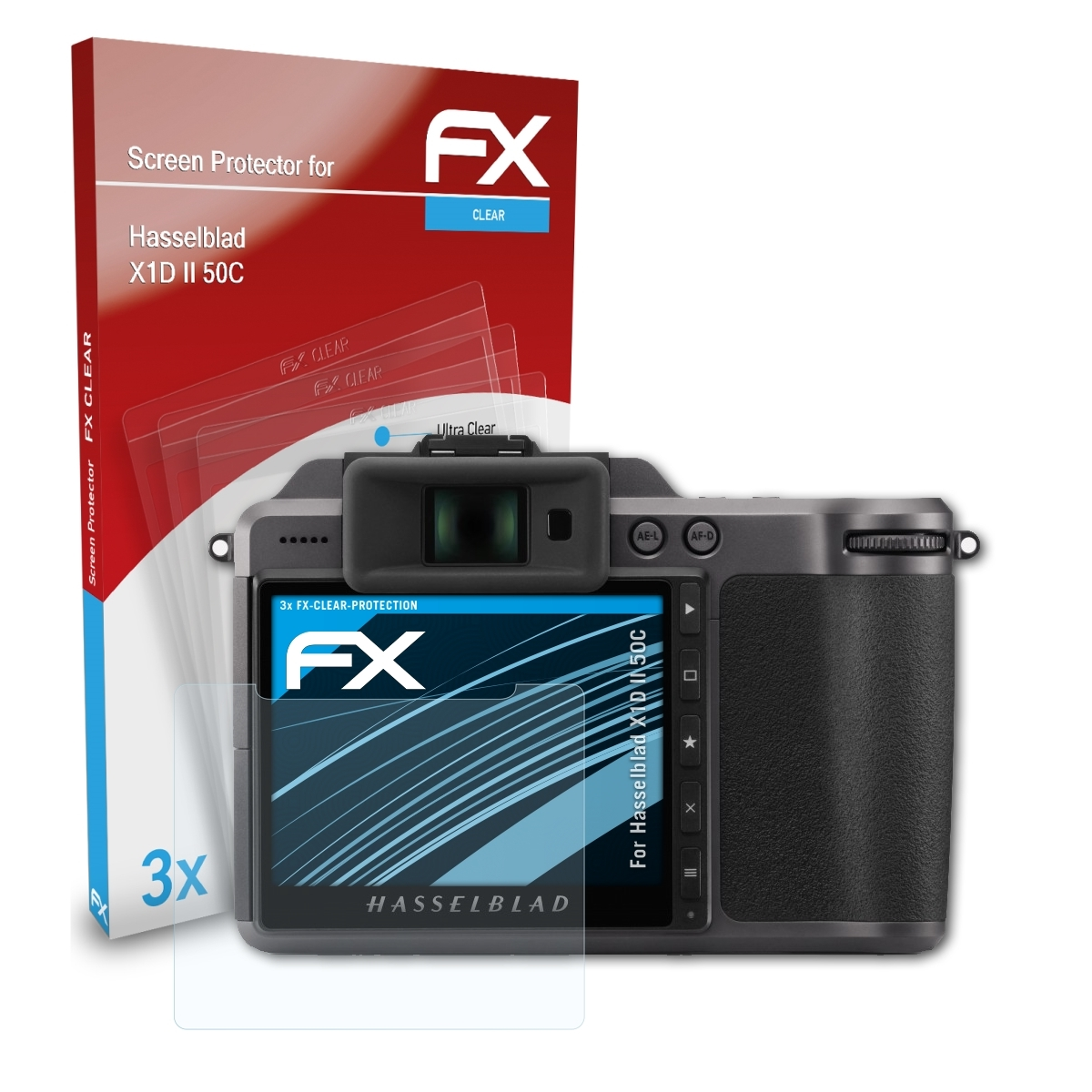 ATFOLIX 3x Hasselblad II X1D FX-Clear 50C) Displayschutz(für