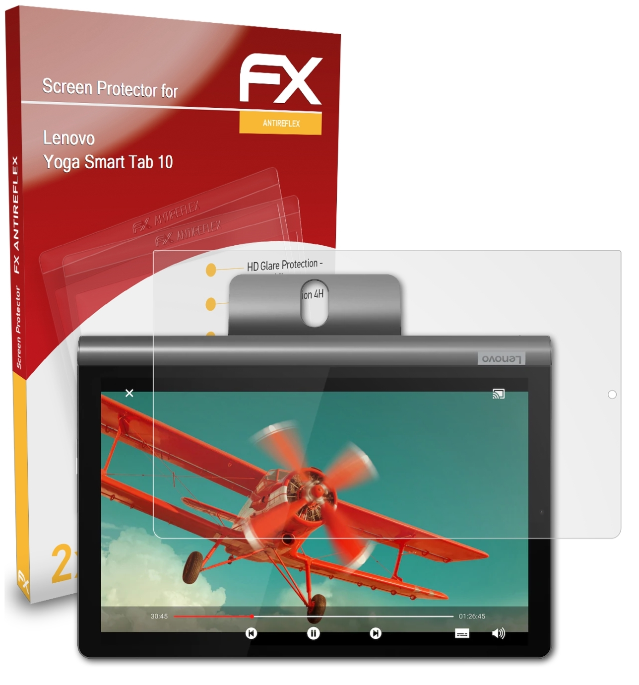 10) Smart 2x FX-Antireflex Lenovo Displayschutz(für Tab ATFOLIX Yoga