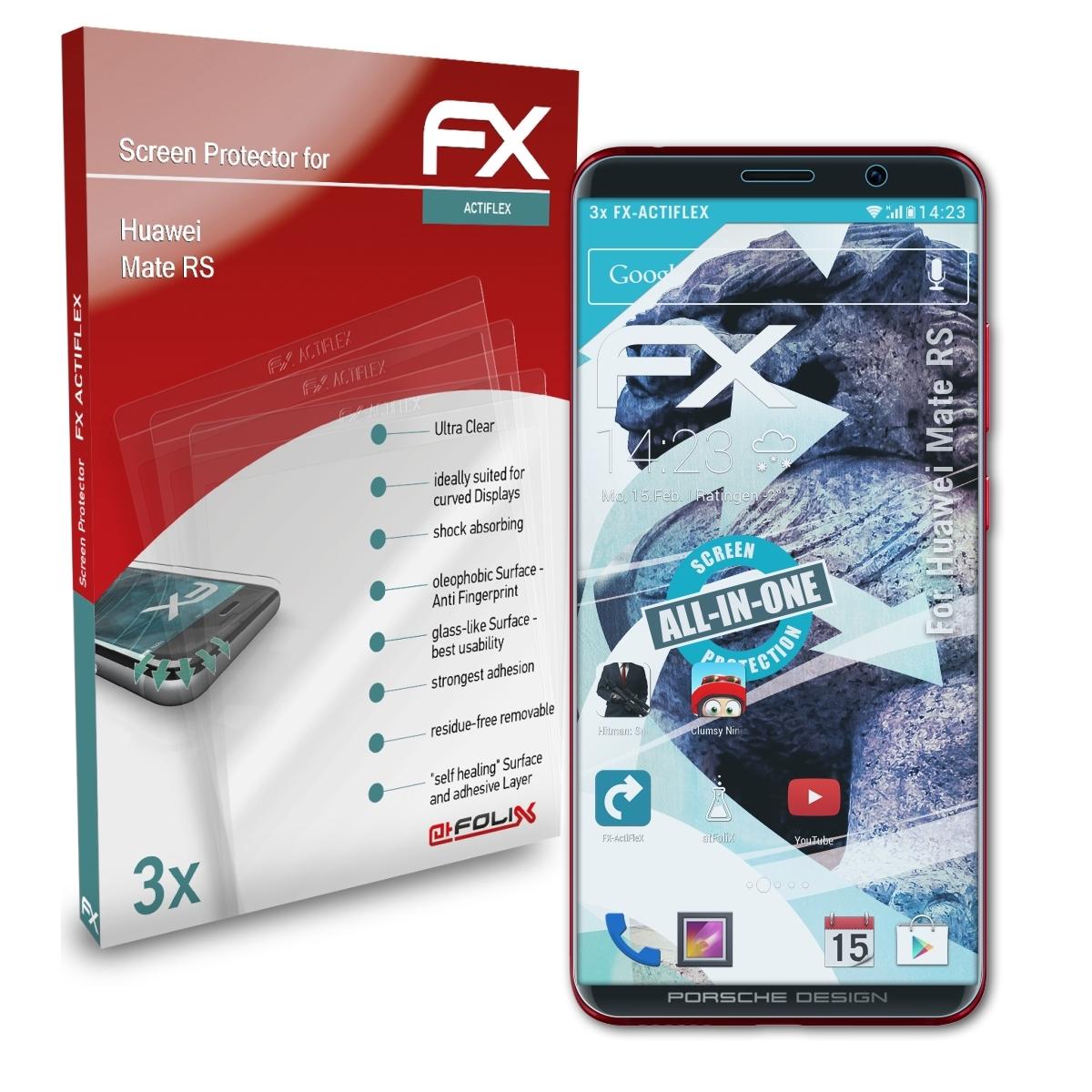 RS) Displayschutz(für Huawei ATFOLIX 3x Mate FX-ActiFleX