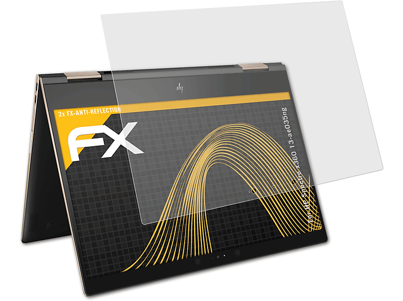 ATFOLIX 2x FX-Antireflex Displayschutz(für HP Spectre x360 13-ae035ng)