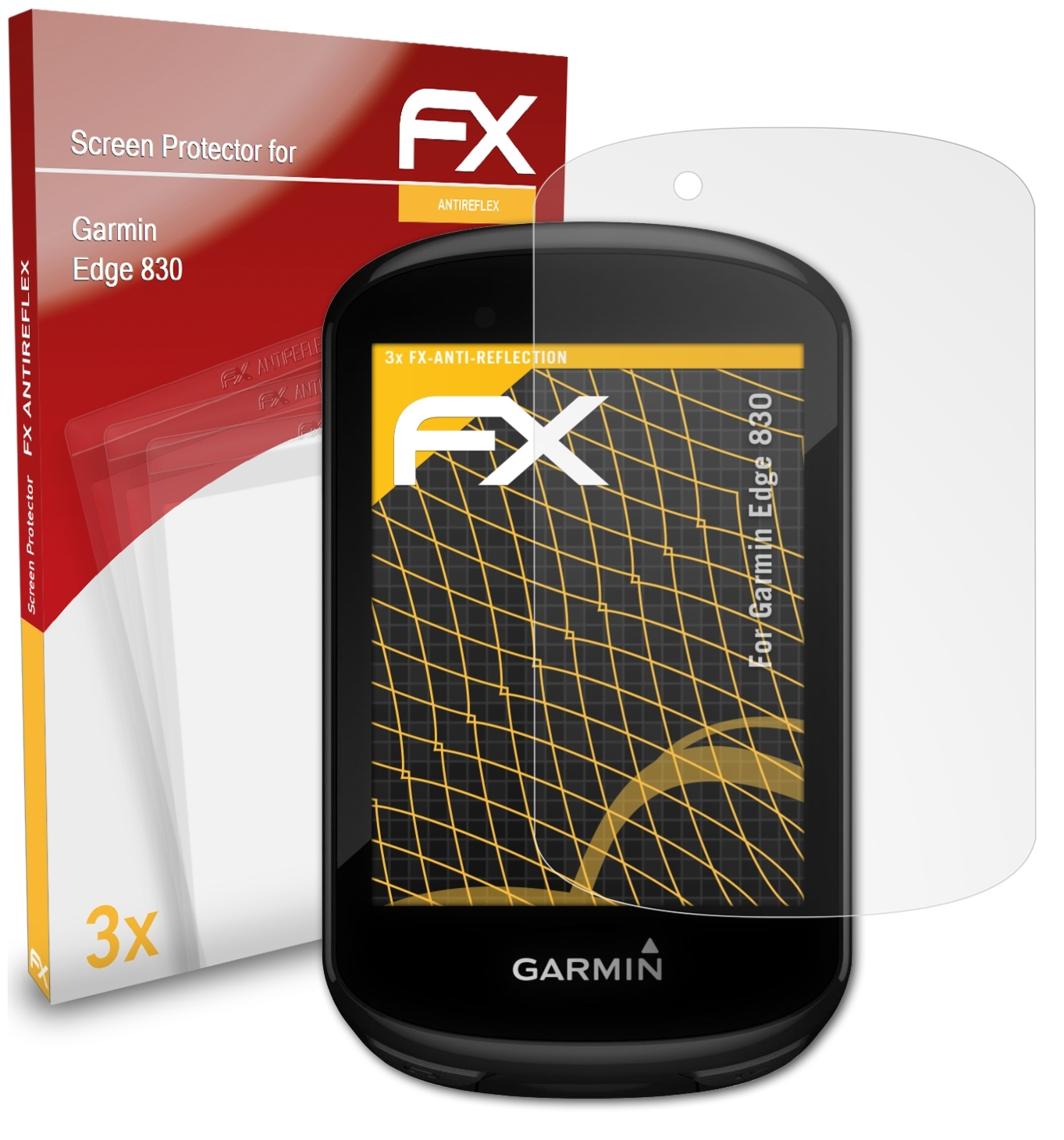 ATFOLIX 3x FX-Antireflex Displayschutz(für Garmin Edge 830)