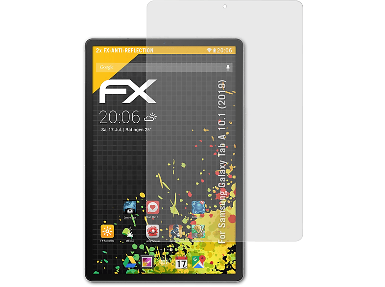ATFOLIX 2x FX-Antireflex Displayschutz(für (2019)) 10.1 Samsung Galaxy A Tab