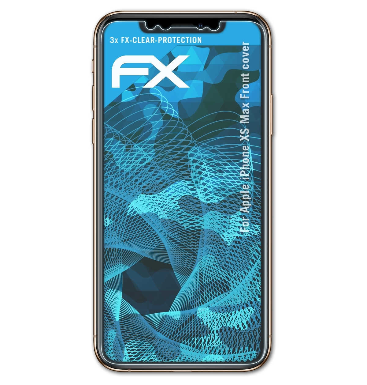 Max (Front 3x ATFOLIX iPhone Displayschutz(für XS cover)) Apple FX-Clear
