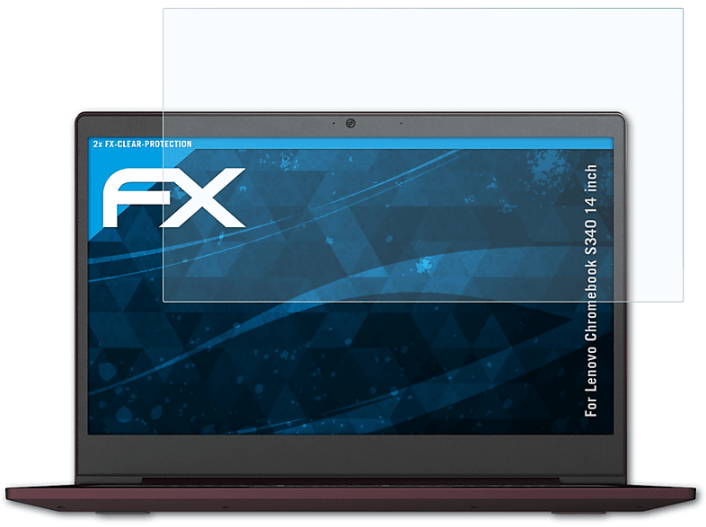 ATFOLIX 2x FX-Clear (14 inch)) S340 Displayschutz(für Chromebook Lenovo