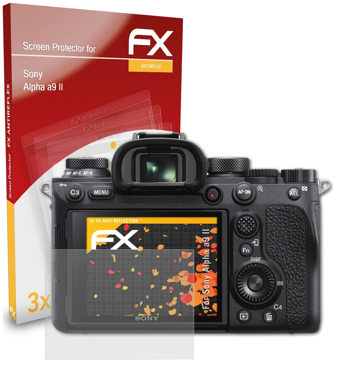 ATFOLIX Displayschutz(für Alpha 3x a9 II) Sony FX-Antireflex