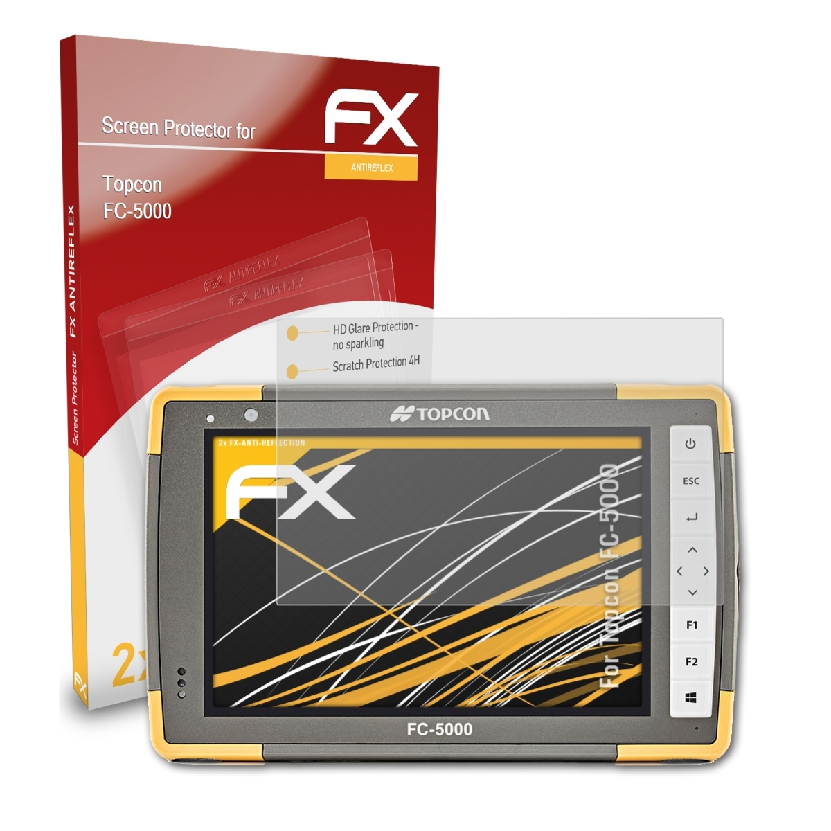 ATFOLIX Topcon FC-5000) 2x FX-Antireflex Displayschutz(für