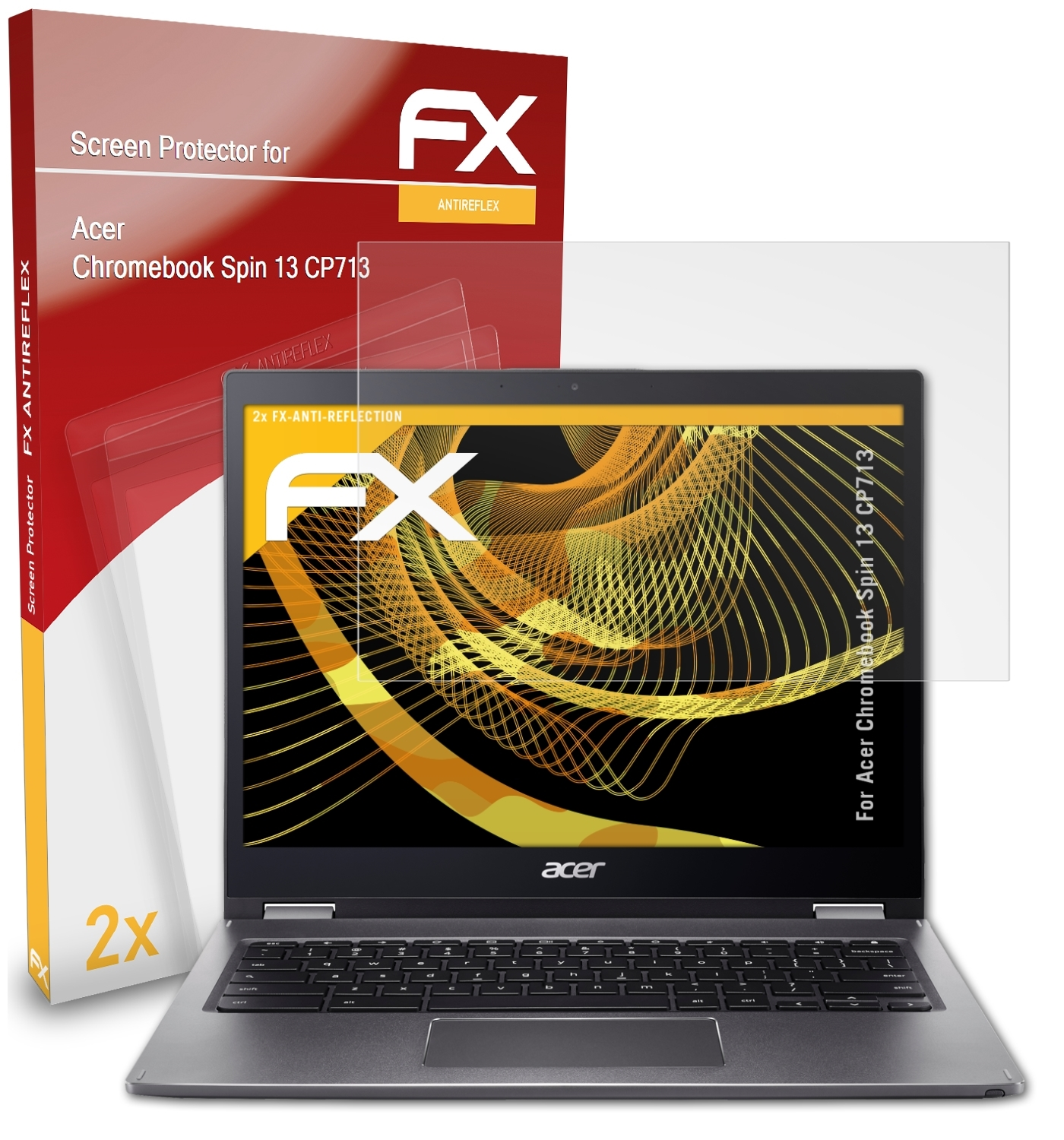 ATFOLIX 2x Chromebook FX-Antireflex 13 Acer Displayschutz(für Spin (CP713))