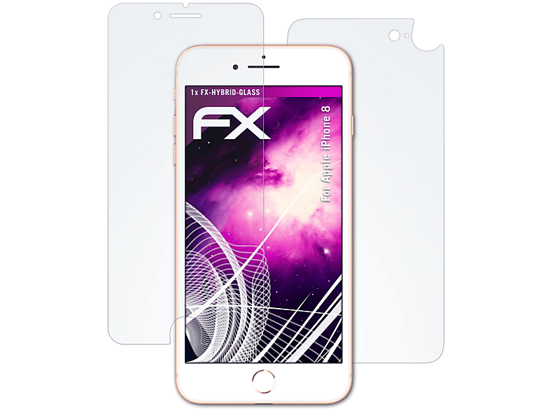 ATFOLIX FX-Hybrid-Glass Schutzglas(für Apple iPhone 8)
