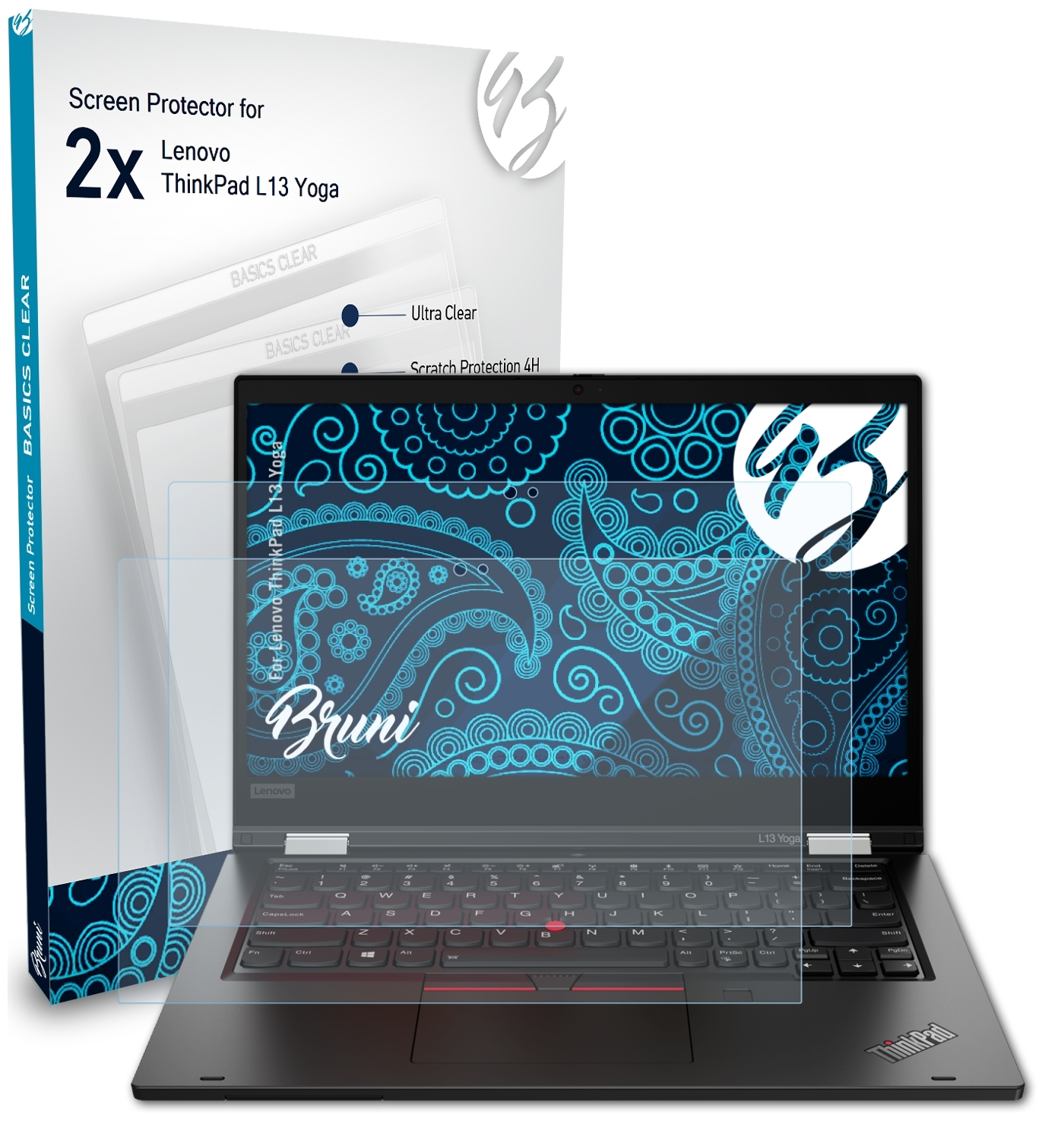 L13 2x Schutzfolie(für ThinkPad BRUNI Yoga) Lenovo Basics-Clear