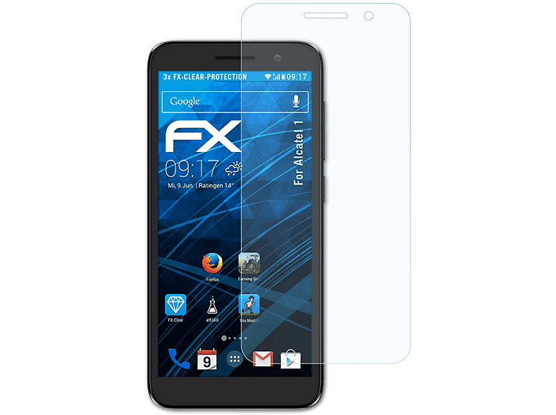 FX-Clear ATFOLIX 1) Displayschutz(für 3x Alcatel