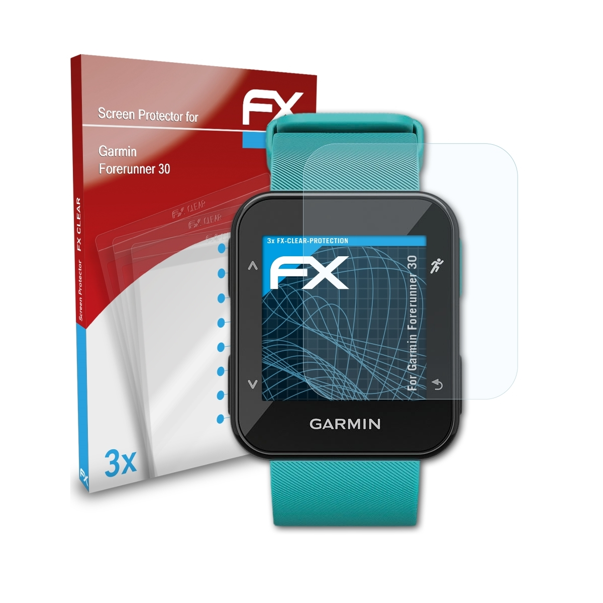 ATFOLIX 3x Garmin 30) Displayschutz(für FX-Clear Forerunner