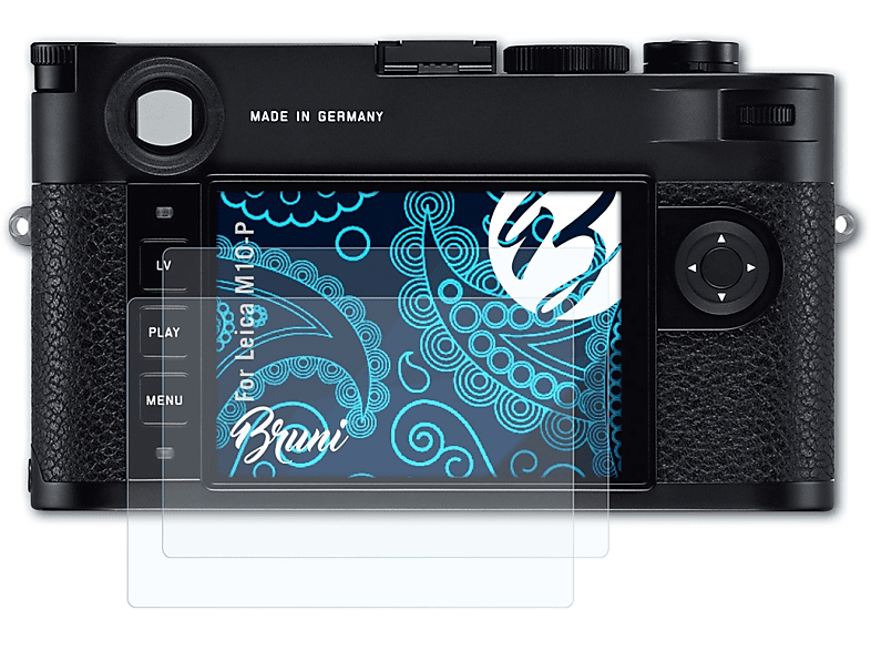 Leica M10-P) 2x Basics-Clear BRUNI Schutzfolie(für