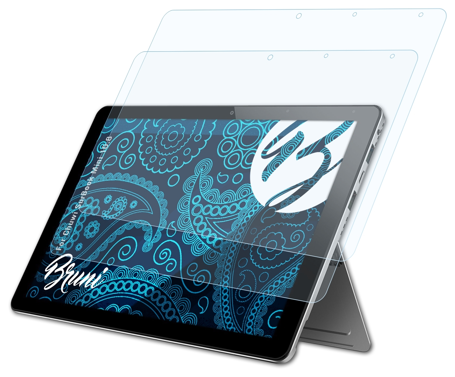 BRUNI 2x Basics-Clear Schutzfolie(für Chuwi 10.8) Mini SurBook