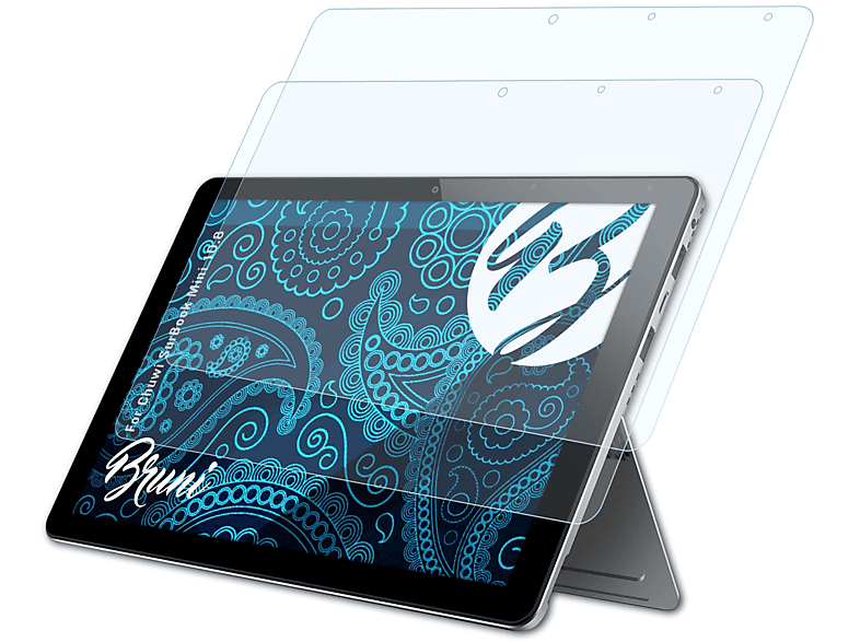 BRUNI 2x Basics-Clear Schutzfolie(für Chuwi SurBook Mini 10.8)