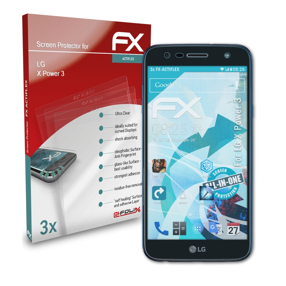ATFOLIX X FX-ActiFleX LG Displayschutz(für 3x 3) Power